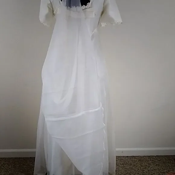 VTG Christine Gowns Panorama City California Wedding W Dress Sz 10 Ivory Color - Picture 8 of 16